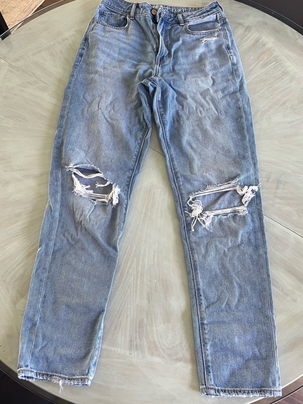 Distressed Light Blue Women’s Jeans
